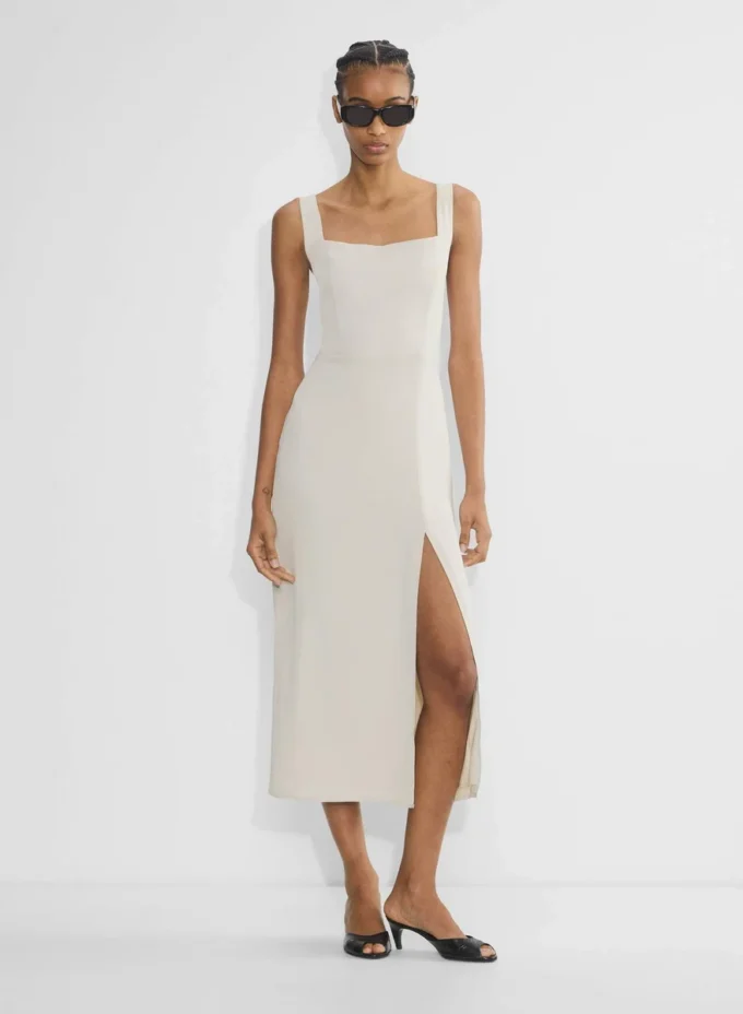 90s Slit Satin Midi Dress 90s Slit Satin Midi Dress