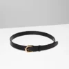 Accent Solid Brass Leather Belt Accent Solid Brass Leather Belt