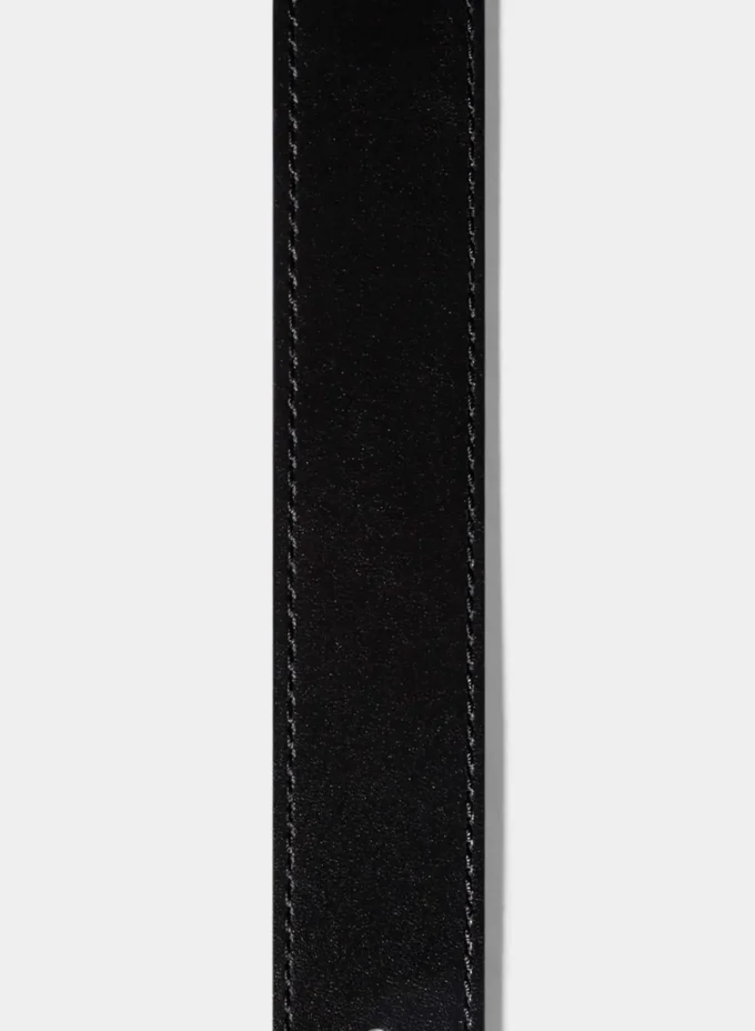 Accent Solid Brass Leather Belt Accent Solid Brass Leather Belt