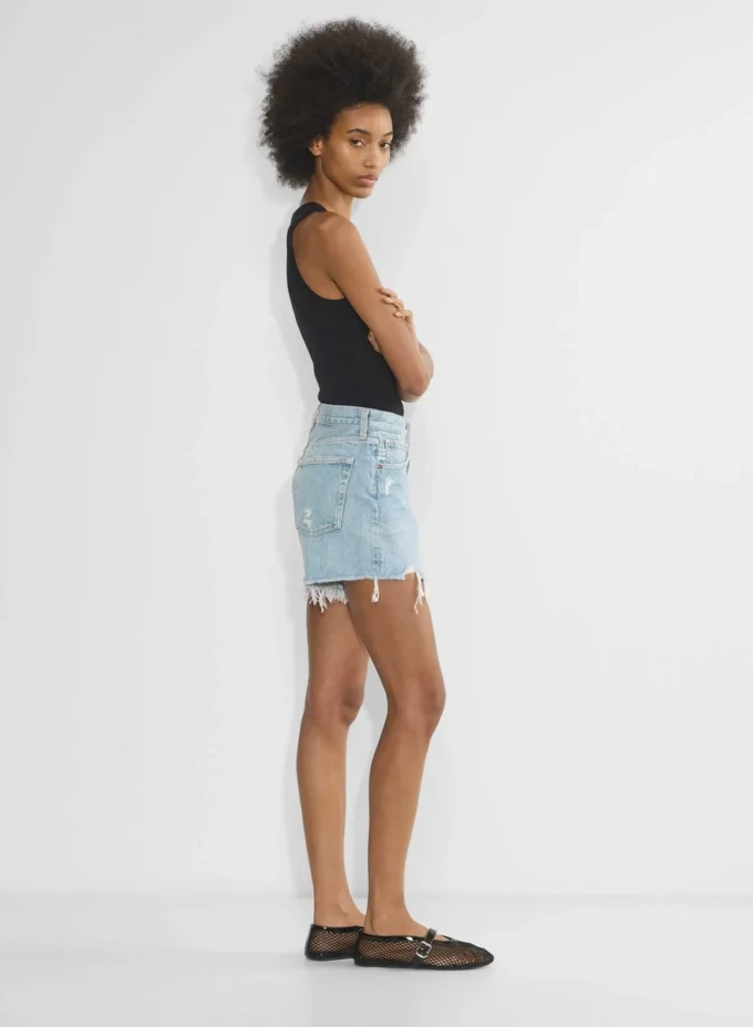 AGOLDE Parker Long Jean Short