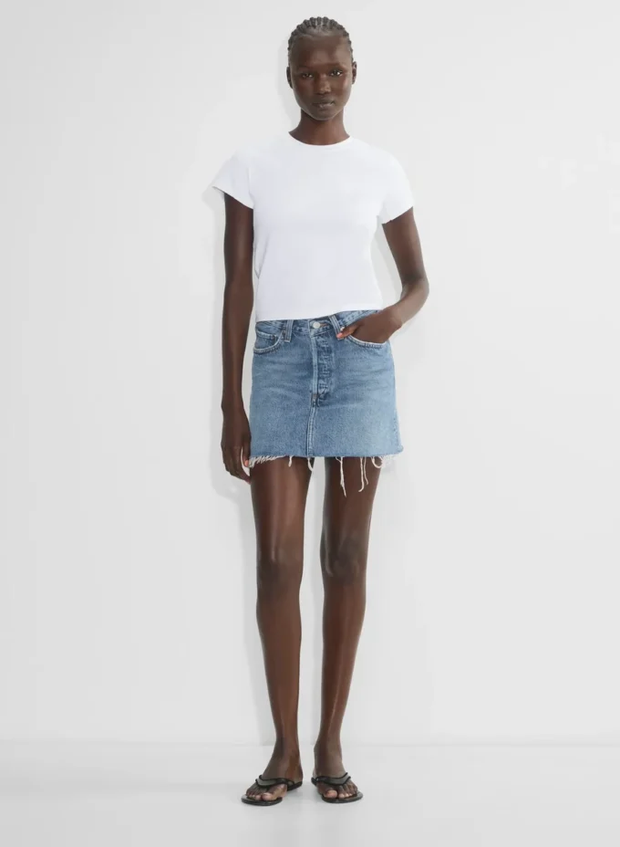 AGOLDE V-waist Mini Skirt