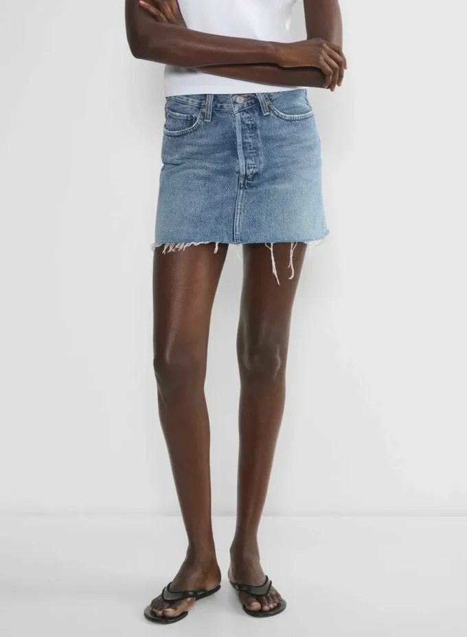 AGOLDE V-waist Mini Skirt