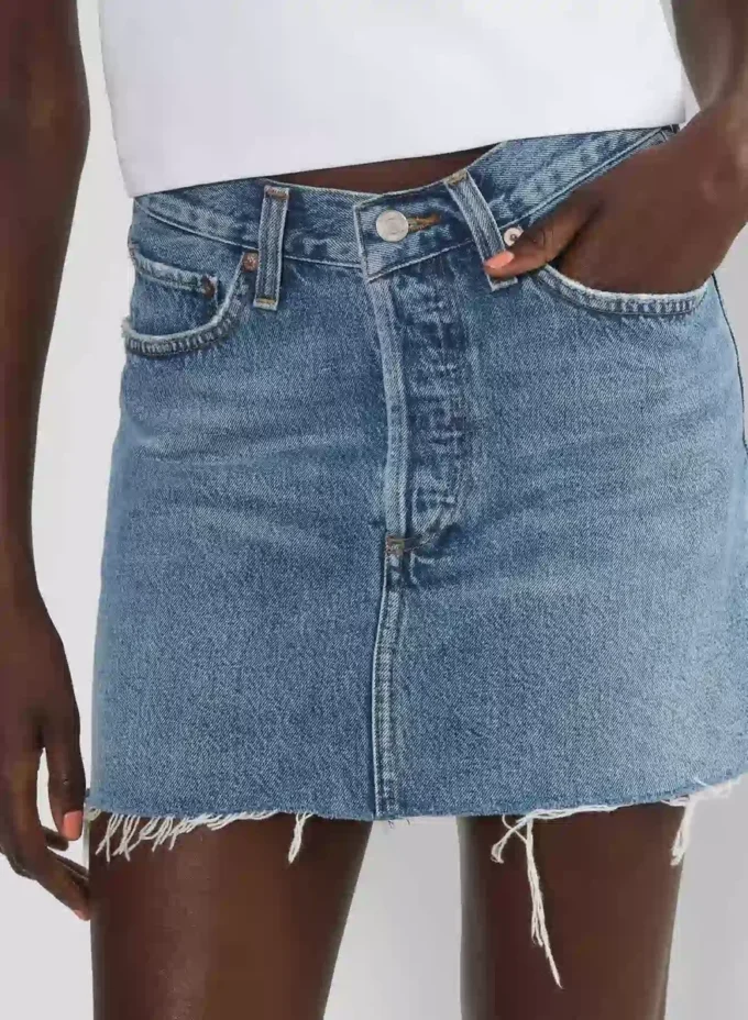 AGOLDE V-waist Mini Skirt