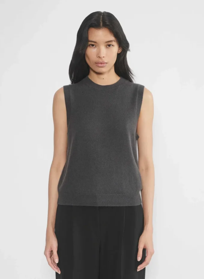 Bare Cashmere Crew Sweater Vest