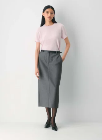 Bare Cashmere Shortsleeve Crew Sweater