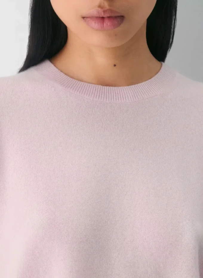 Bare Cashmere Shortsleeve Crew Sweater