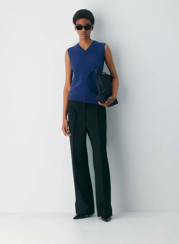 Bare Cashmere V-neck Sweater Vest