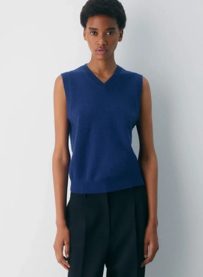 Bare Cashmere V-neck Sweater Vest