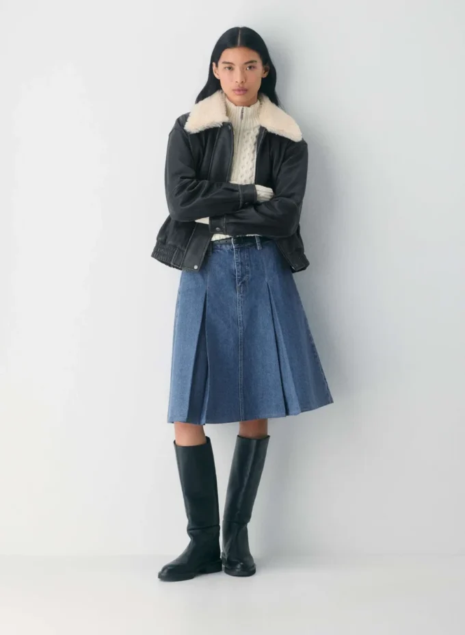 Billet Denim Skirt