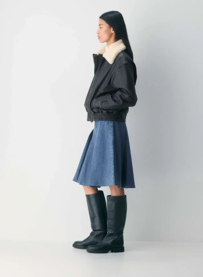 Billet Denim Skirt