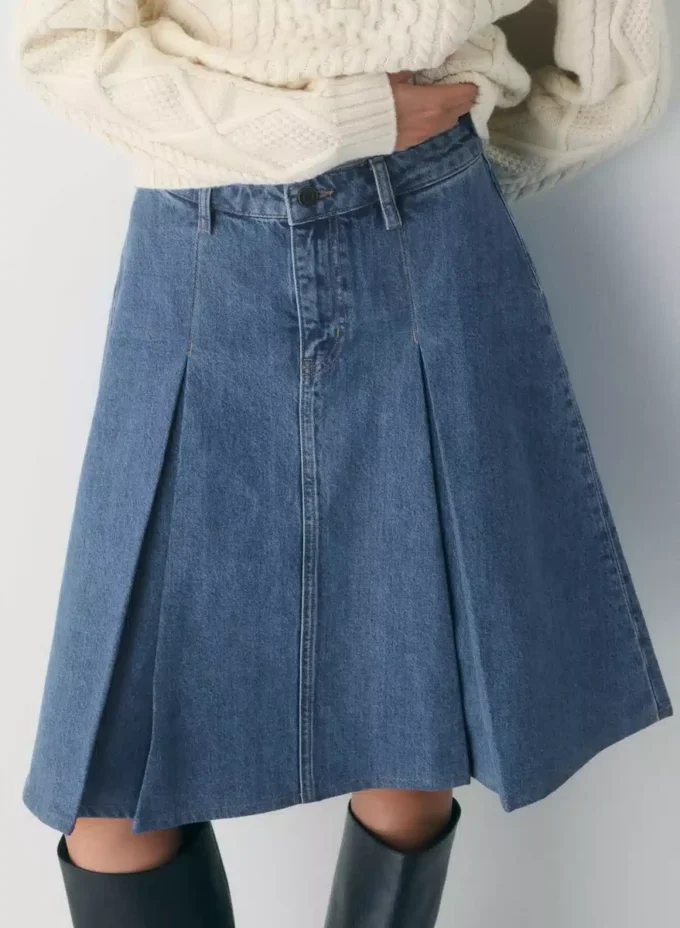 Billet Denim Skirt