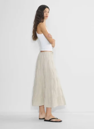 Bouquet Linen Skirt