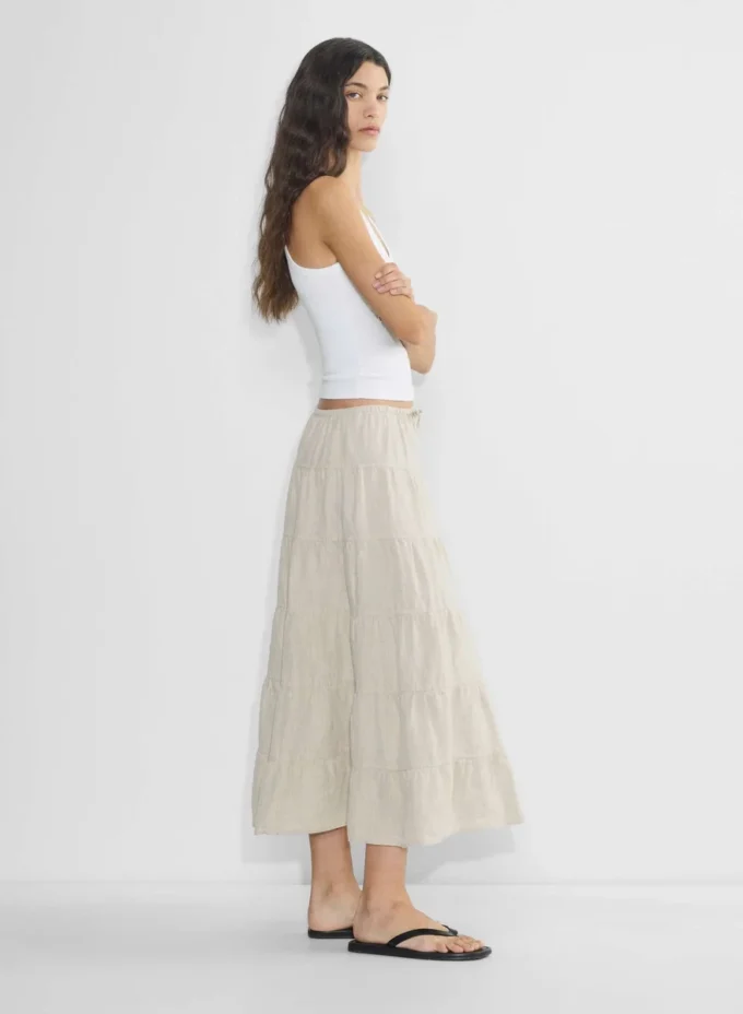 Bouquet Linen Skirt