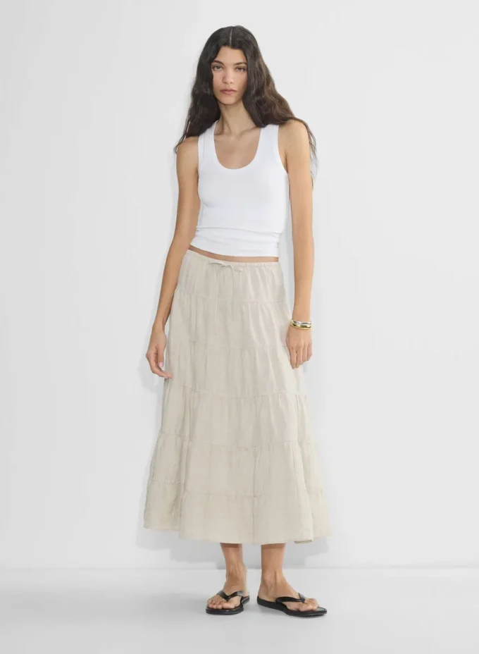Bouquet Linen Skirt