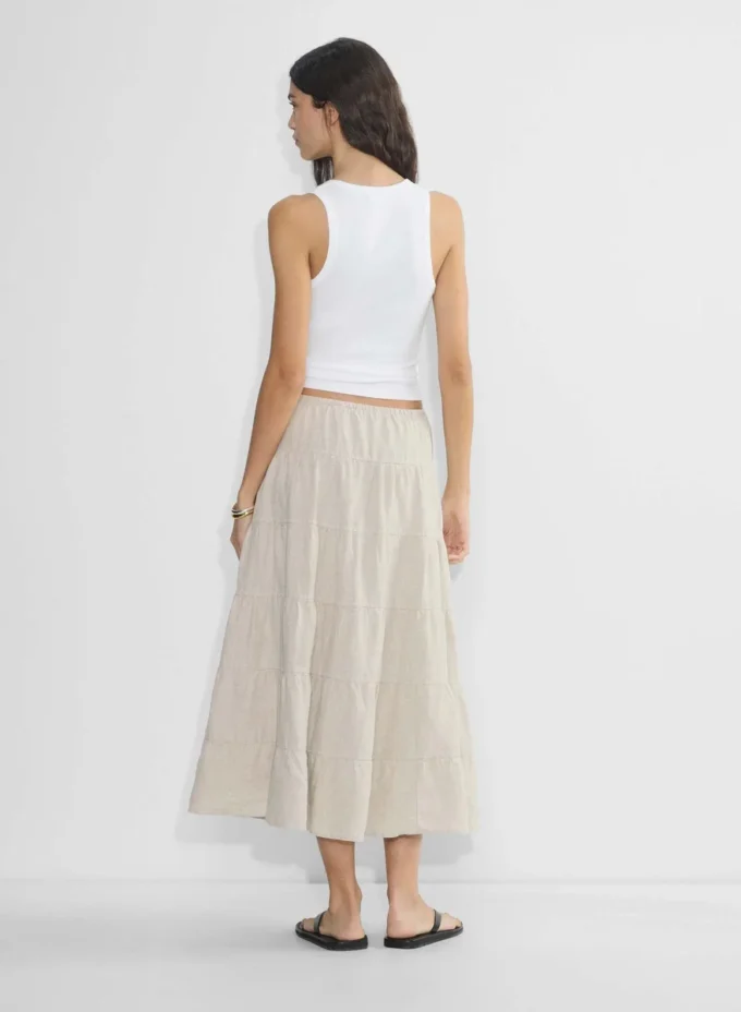Bouquet Linen Skirt