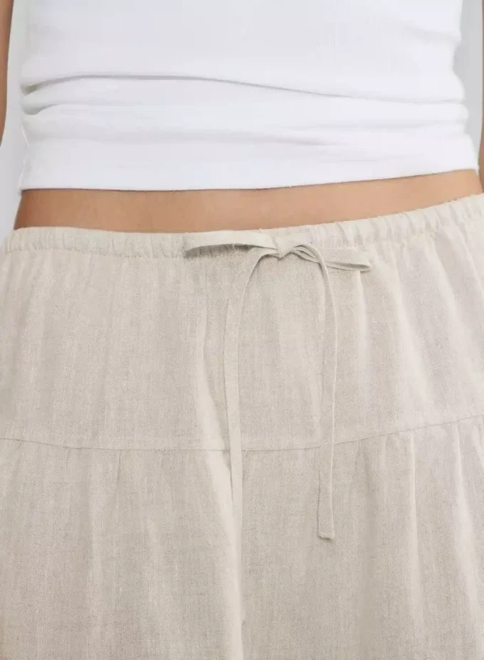 Bouquet Linen Skirt