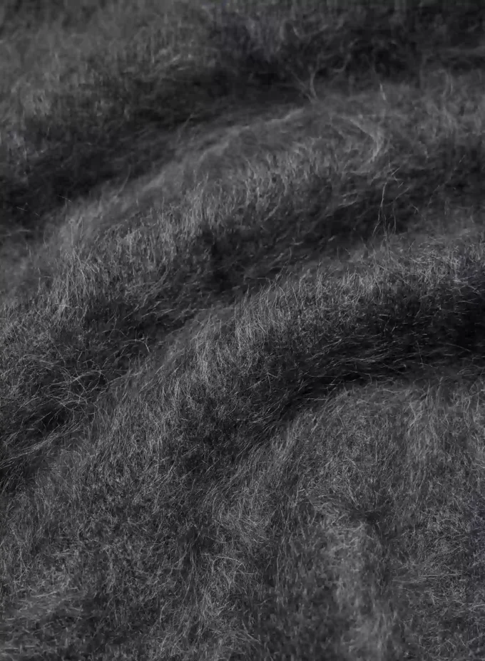 Brushed Cashmere Relaxed Crew Cardigan