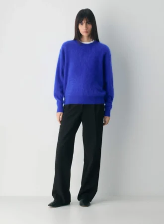 Brushed Cashmere Relaxed Crew Sweater