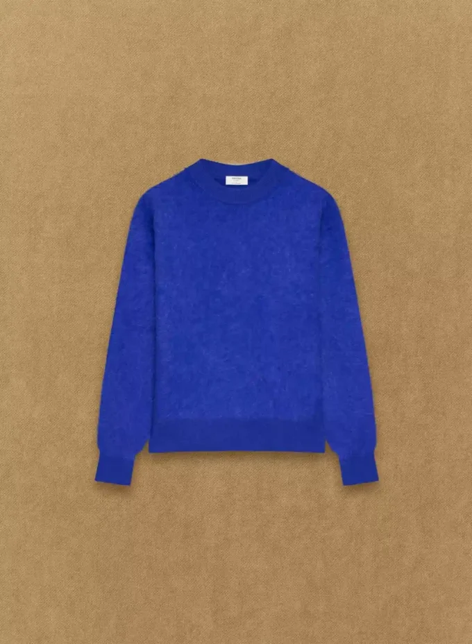 Brushed Cashmere Relaxed Crew Sweater