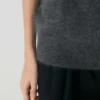 Brushed Cashmere Relaxed Turtleneck Tank