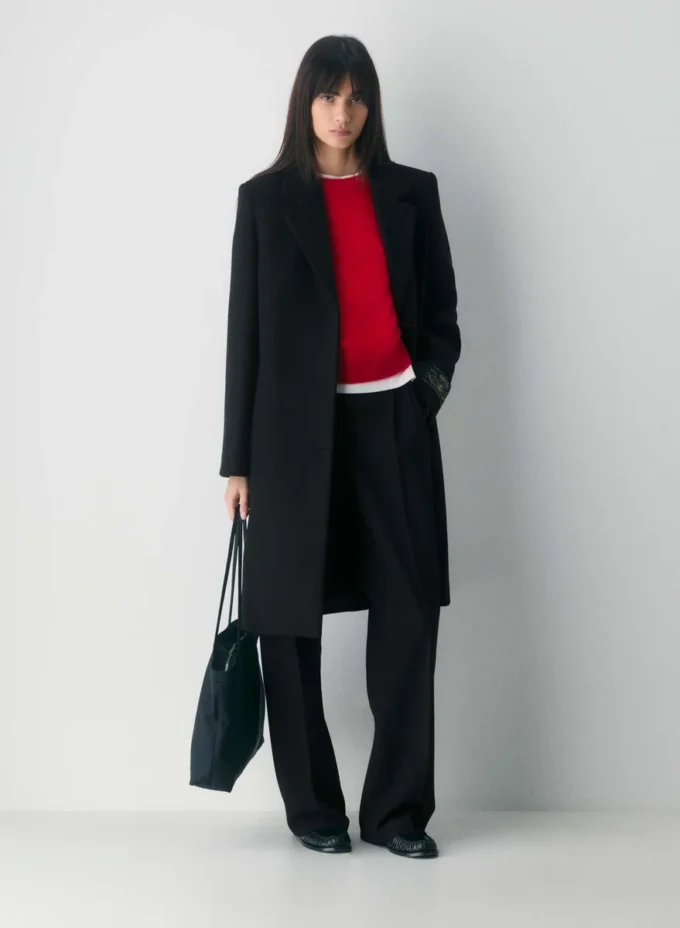 Brushed Cashmere Shortsleeve Crew Sweater