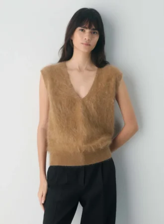 Brushed Cashmere Sweater Vest