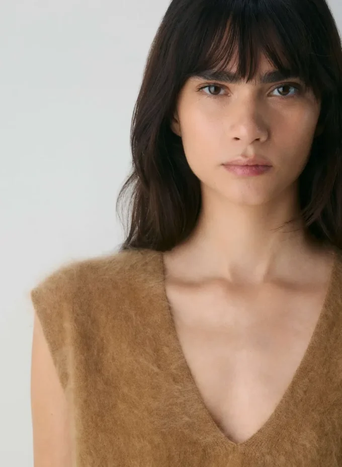 Brushed Cashmere Sweater Vest