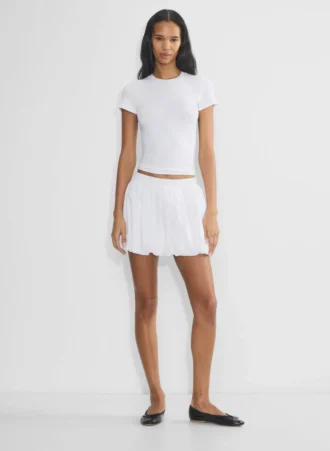 Bubbly Poplin Mini Skirt