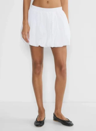 Bubbly Poplin Mini Skirt