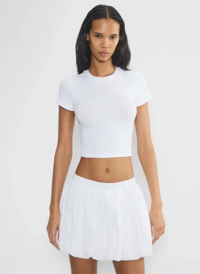 Bubbly Poplin Mini Skirt