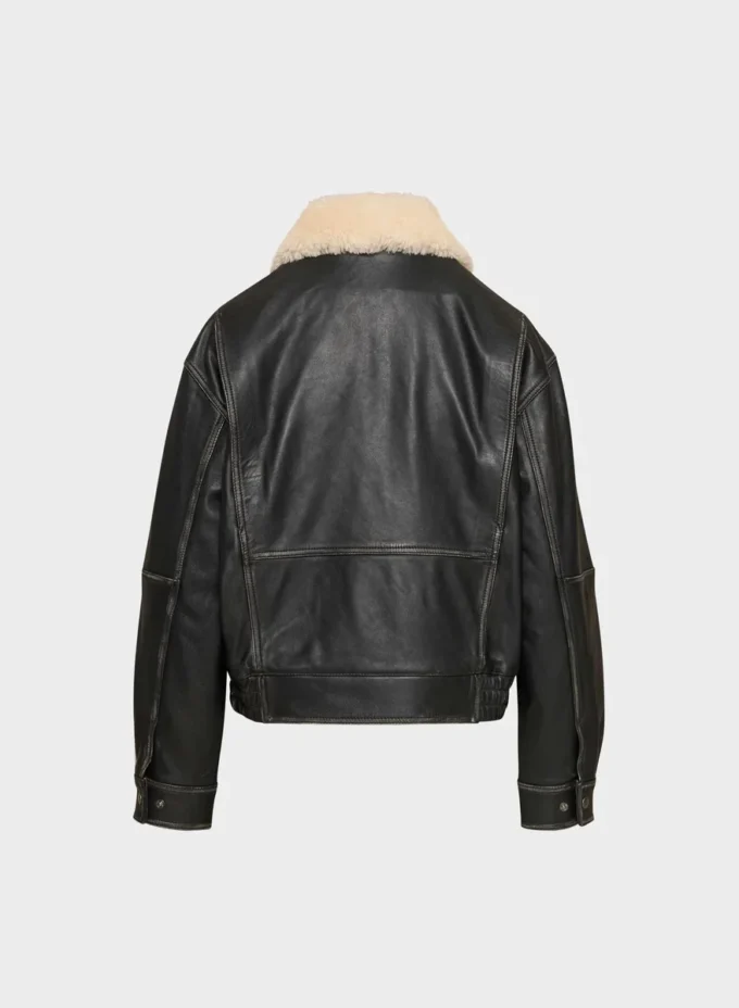 Calle Leather Aviator Jacket