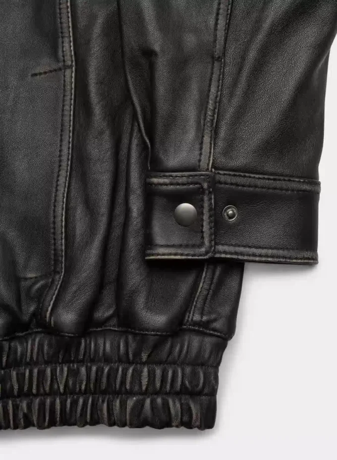 Calle Leather Aviator Jacket