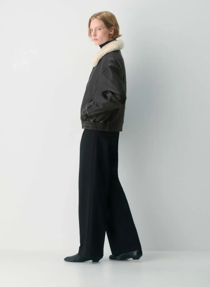 Calle Leather Aviator Jacket