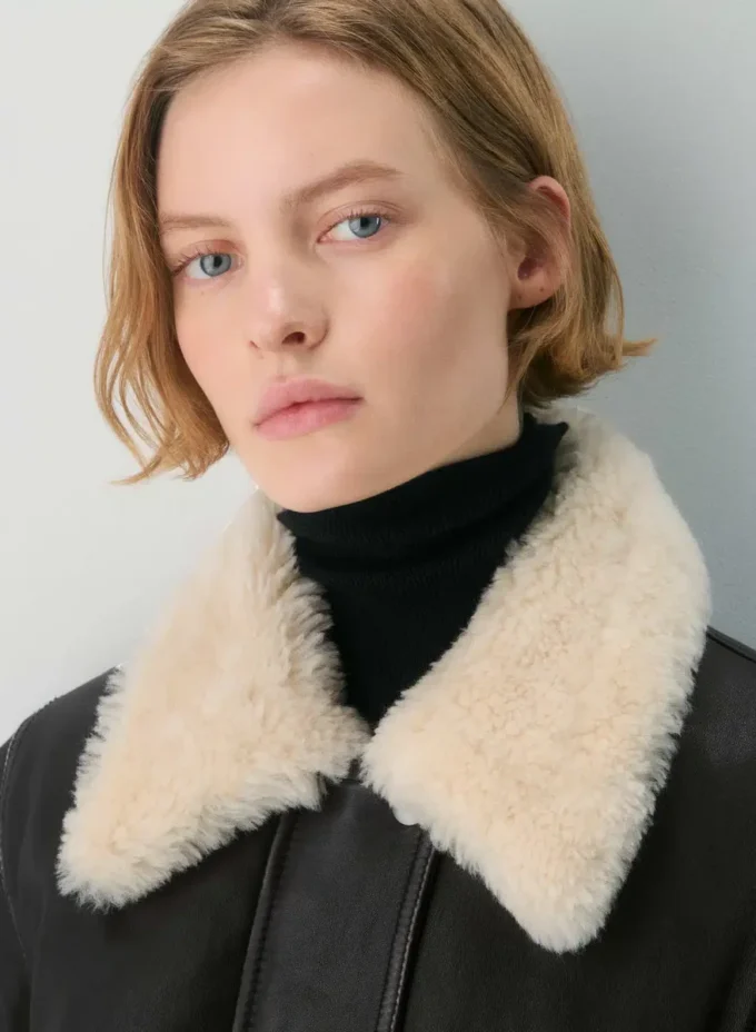 Calle Leather Aviator Jacket