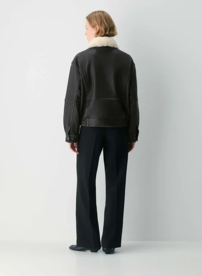 Calle Leather Aviator Jacket