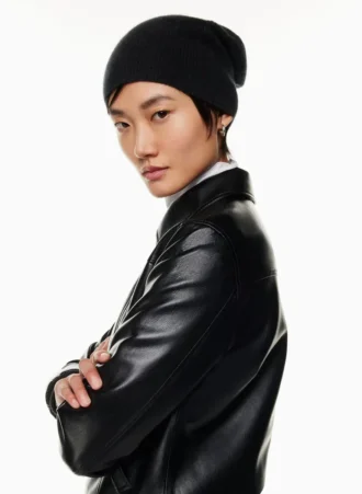 Cashmere Rib Slouchy Beanie