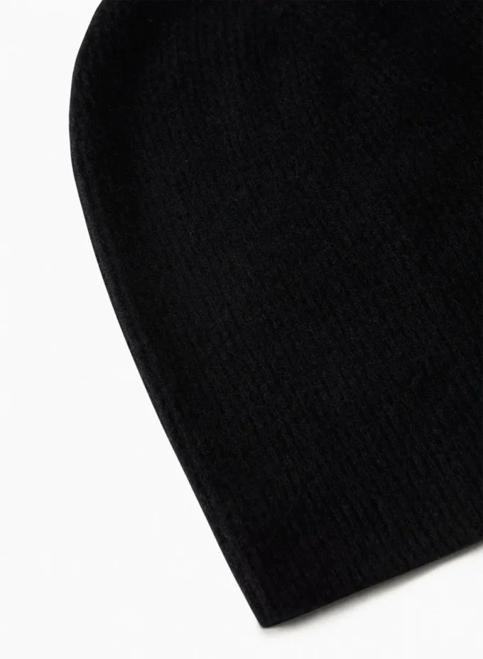 Cashmere Rib Slouchy Beanie