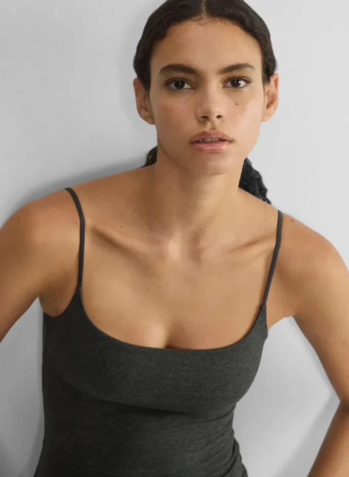 Casual Contour Squareneck Cami Hip Tank