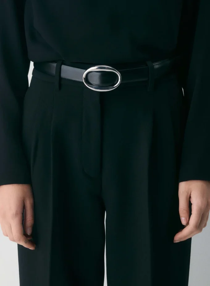 Cavalo Solid Brass Leather Belt