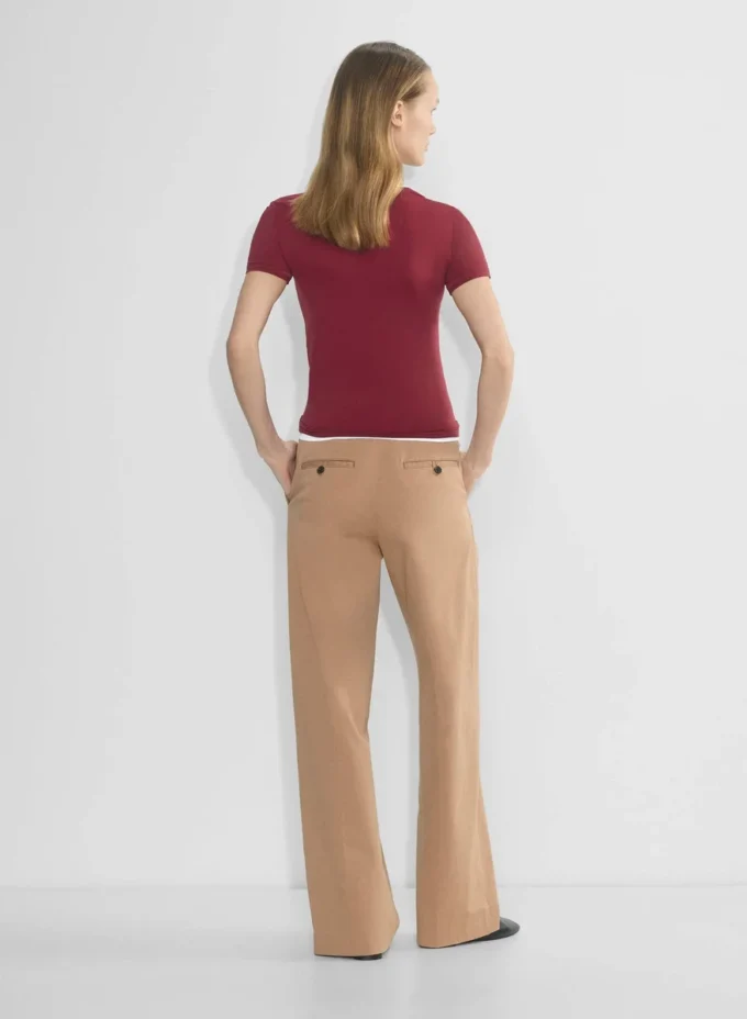 Chino Hi-rise Wide Pleated Pant