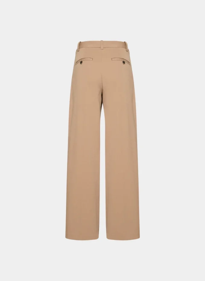 Chino Hi-rise Wide Pleated Pant