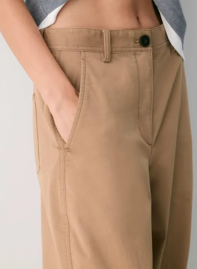 Chino Relaxed Hi-rise Barrel Pant