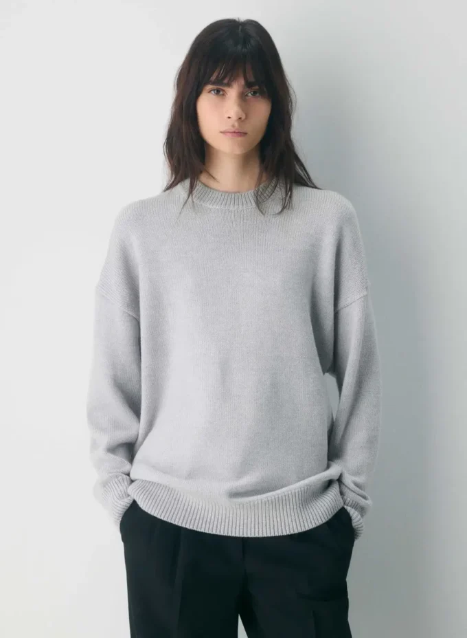 Chunky Merino Wool Crew Sweater