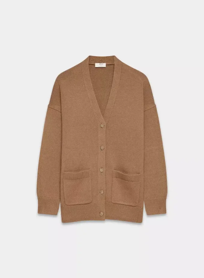 Chunky Merino Wool V-neck Cardigan