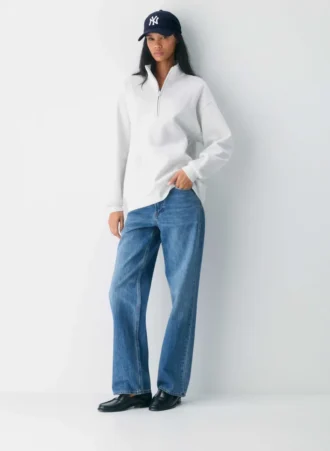 Cozy Sweatfleece Boyfriend 1/2 Zip Sweatshirt