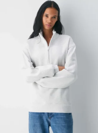 Cozy Sweatfleece Boyfriend 1/2 Zip Sweatshirt