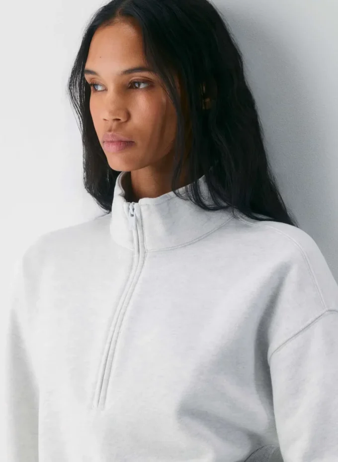 Cozy Sweatfleece Boyfriend 1/2 Zip Sweatshirt