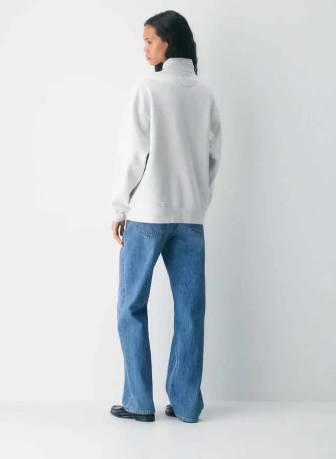 Cozy Sweatfleece Boyfriend 1/2 Zip Sweatshirt