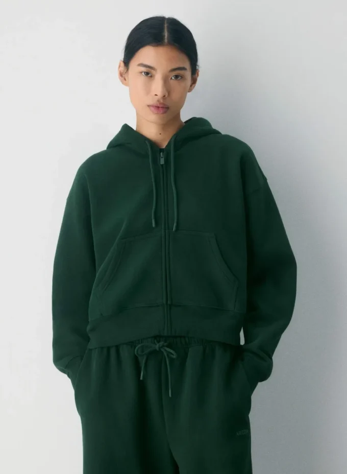 Cozy Sweatfleece Boyfriend Boxy Zip Hoodie