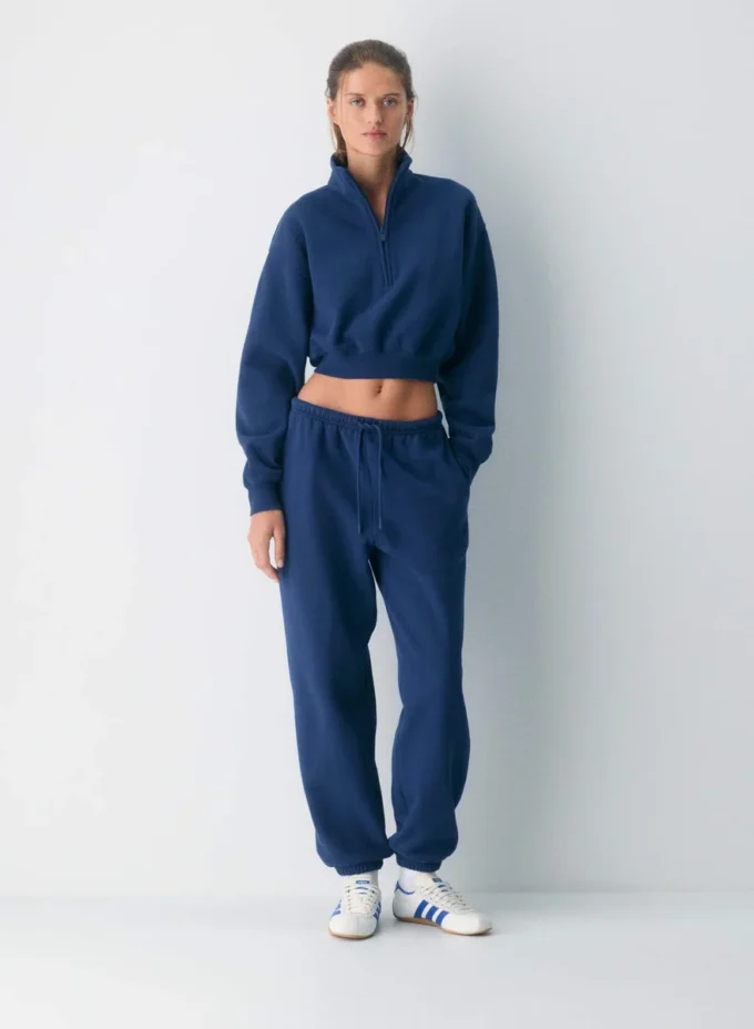 Cozy Sweatfleece Boyfriend Crop 1/2 Zip Cozy Sweatfleece Boyfriend Crop 1/2 Zip